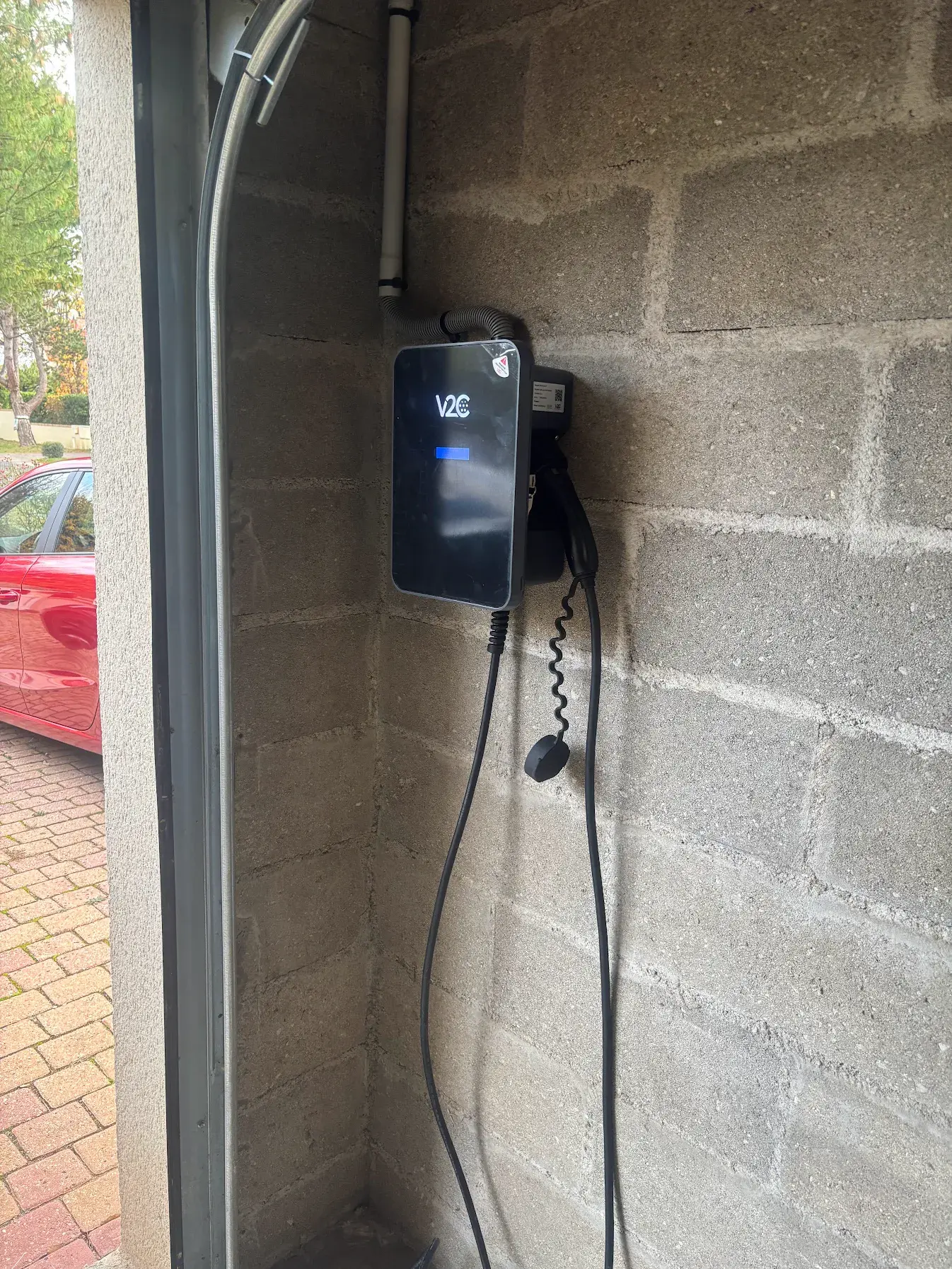 Borne de recharge installée à Créteil
